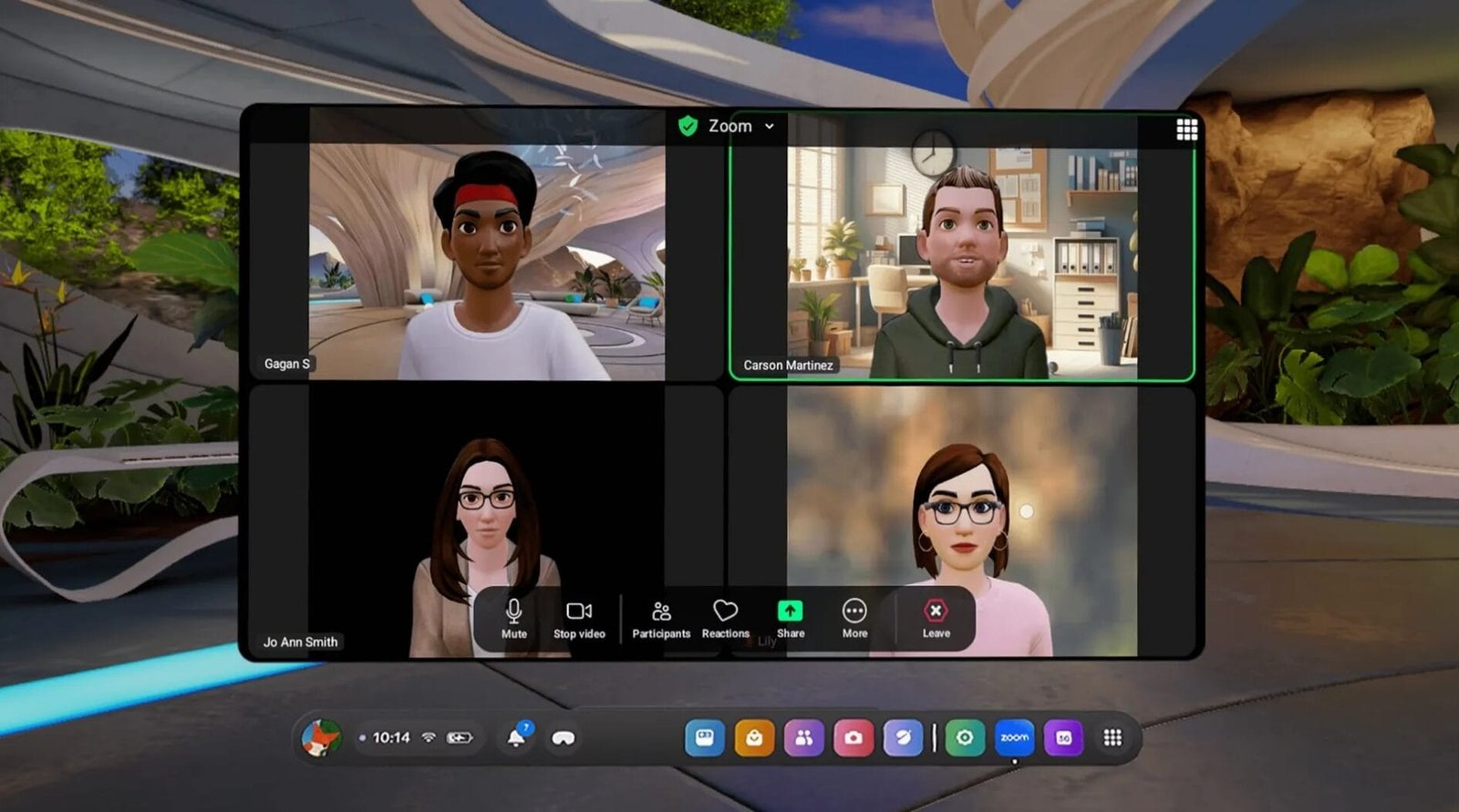 تطبيق التواصل Zoom متاح الآن لنظارات Quest. – Realm VR | عالم الواقع الإفتراضي