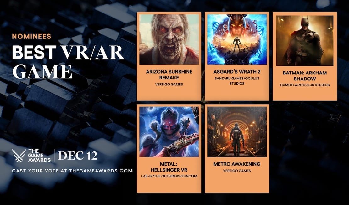 تعرف على أفضل لعبة واقع افتراضي لحفل جوائز The Game Awards هذا العام. – Realm VR | عالم الواقع الإفتراضي