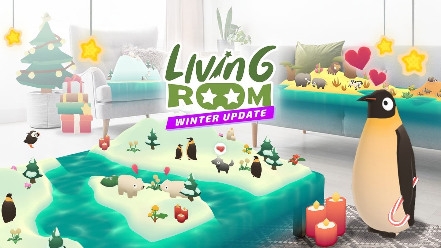 تحديث جديد مجاني للعبة Living Room بمناسبة فصل الشتاء. – Realm VR | عالم الواقع الإفتراضي