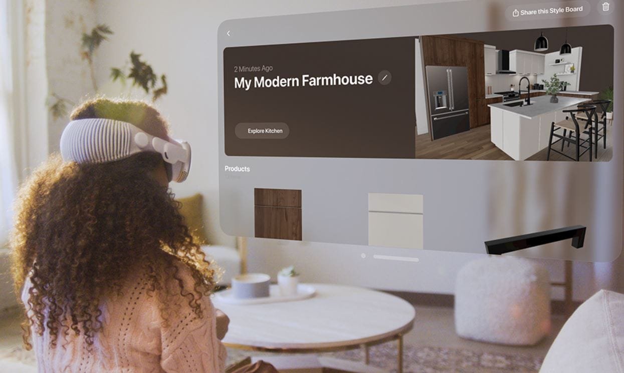 متجر Lowe's يستخدم نظارات Apple Vision PRO في تصميم المطابخ للعملاء. – Realm VR | عالم الواقع الإفتراضي