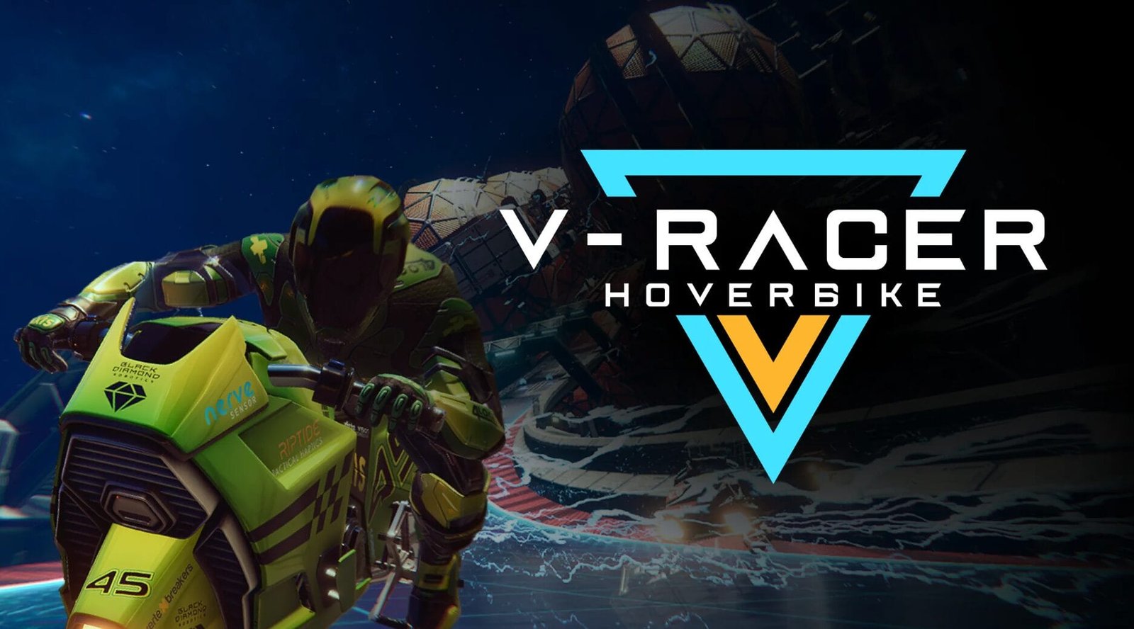 الكشف عن الموعد الجديد لاطلاق لعبة سباق الدراجات V-Racer Hoverbike. – Realm VR | عالم الواقع الإفتراضي