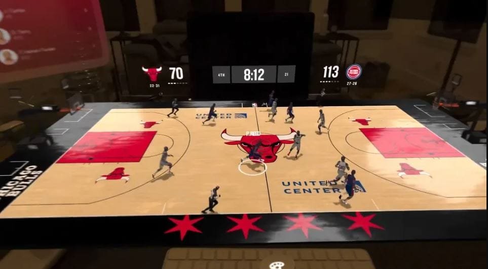 تطبيق مباريات NBA الخاص بنظارات Vision Pro لديه نظام جديد ثلاثي الأبعاد لعرض المباراة. – Realm VR | عالم الواقع الإفتراضي